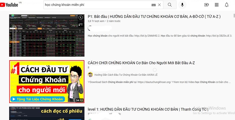 Học chứng khoán miễn phí trên Youtube có tốt không?