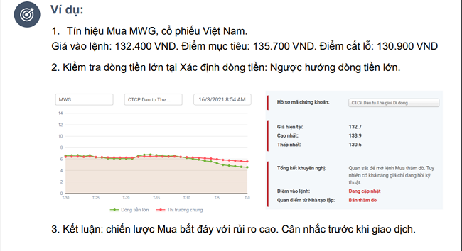 nhận tín hiệu giao dịch