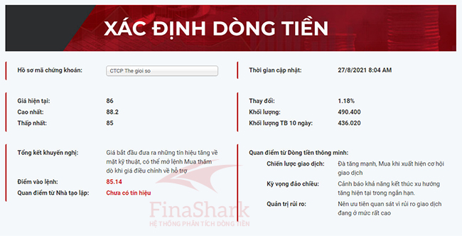 Phát hiện cơ hội giao dịch với module Xác định dòng tiền