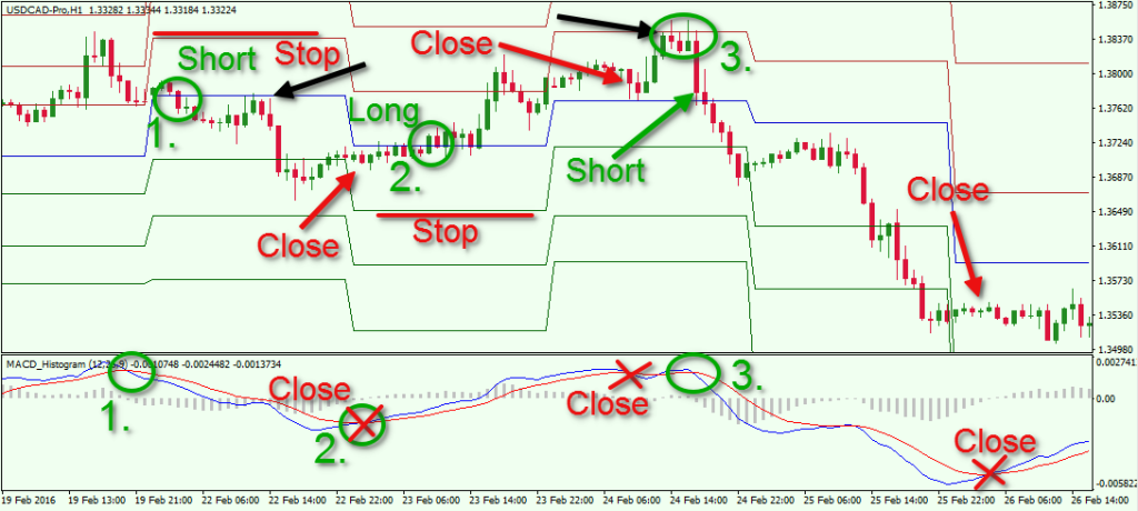 USDCAD Pivot Points +MACD trading