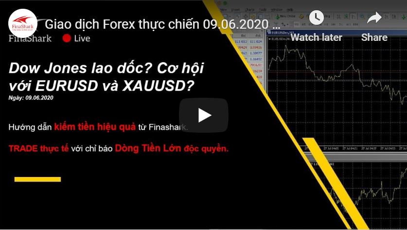 Giao dịch Forex thực chiến 09.06.2020 | DOW JONES US 30 | XAUUSD | EURUSD