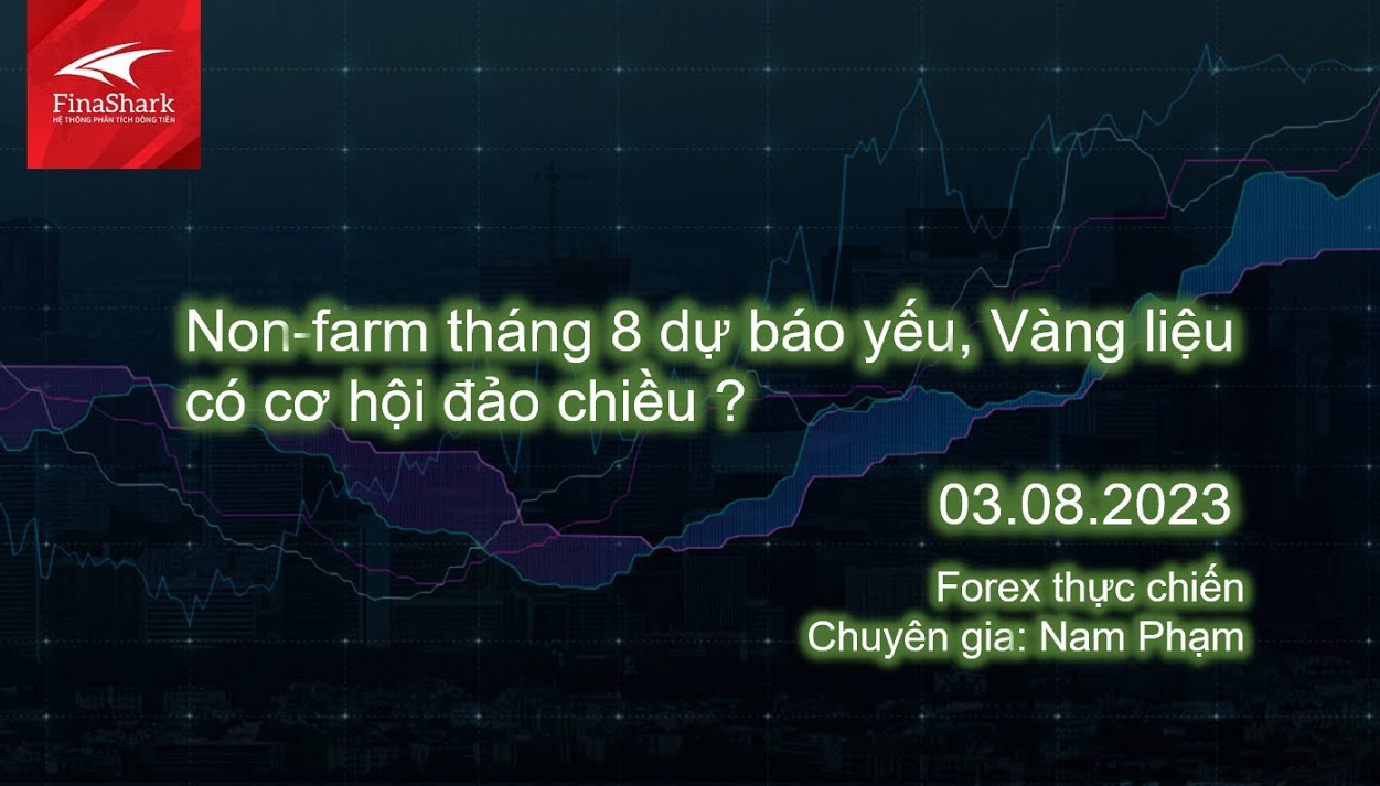 Non-farm tháng 8 dự báo yếu, Vàng liệu có cơ hội đảo chiều ? | Giao dịch thực chiến 03.08.2023