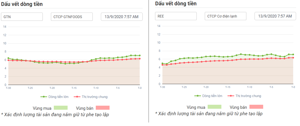 Dòng tiền với REE và GTN 13.09.2020